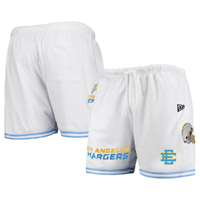 Men's Los Angeles Chargers Pro White/Blue Shorts